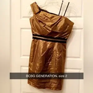 Gold mini dress